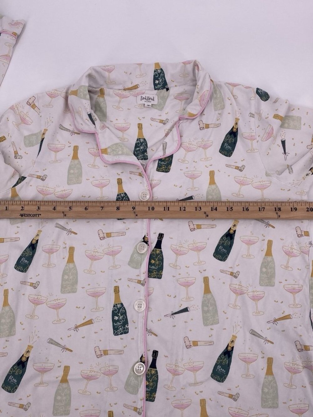 Bed Head Pajamas Size M Cotton Long Sleeve Cheers Celebration - Picture 10 of 16